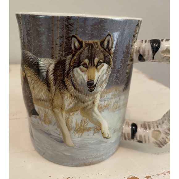Rivers Edge 3D Wolf Cynthie Fisher Coffee Mug Cup Used - Picture 8 of 11